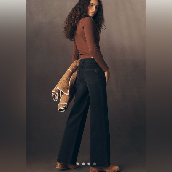 Anthropologie Pilcro Robbie high rise flared jeans size 26 black new - Picture 4 of 5